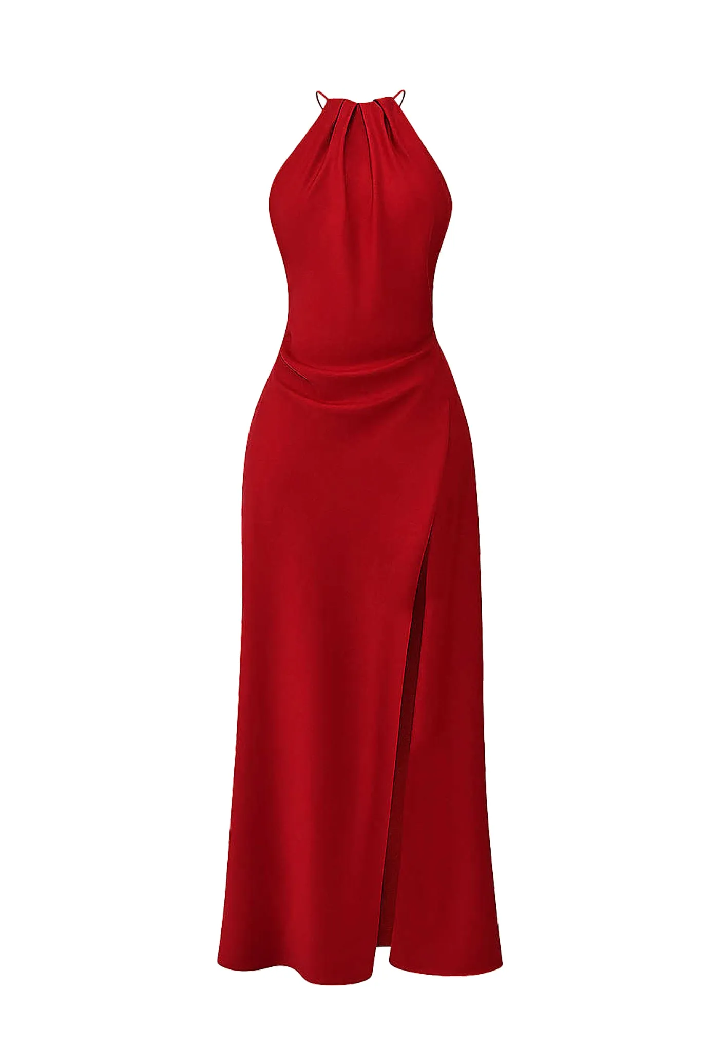 Zanab Red Rose Thigh Slit Maxi Dress by House of CB