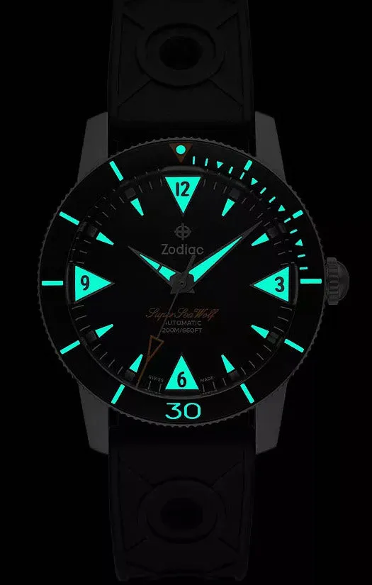 Zodiac Super Sea Wolf Skin Mens Watch
